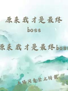 原来我才是最终boss